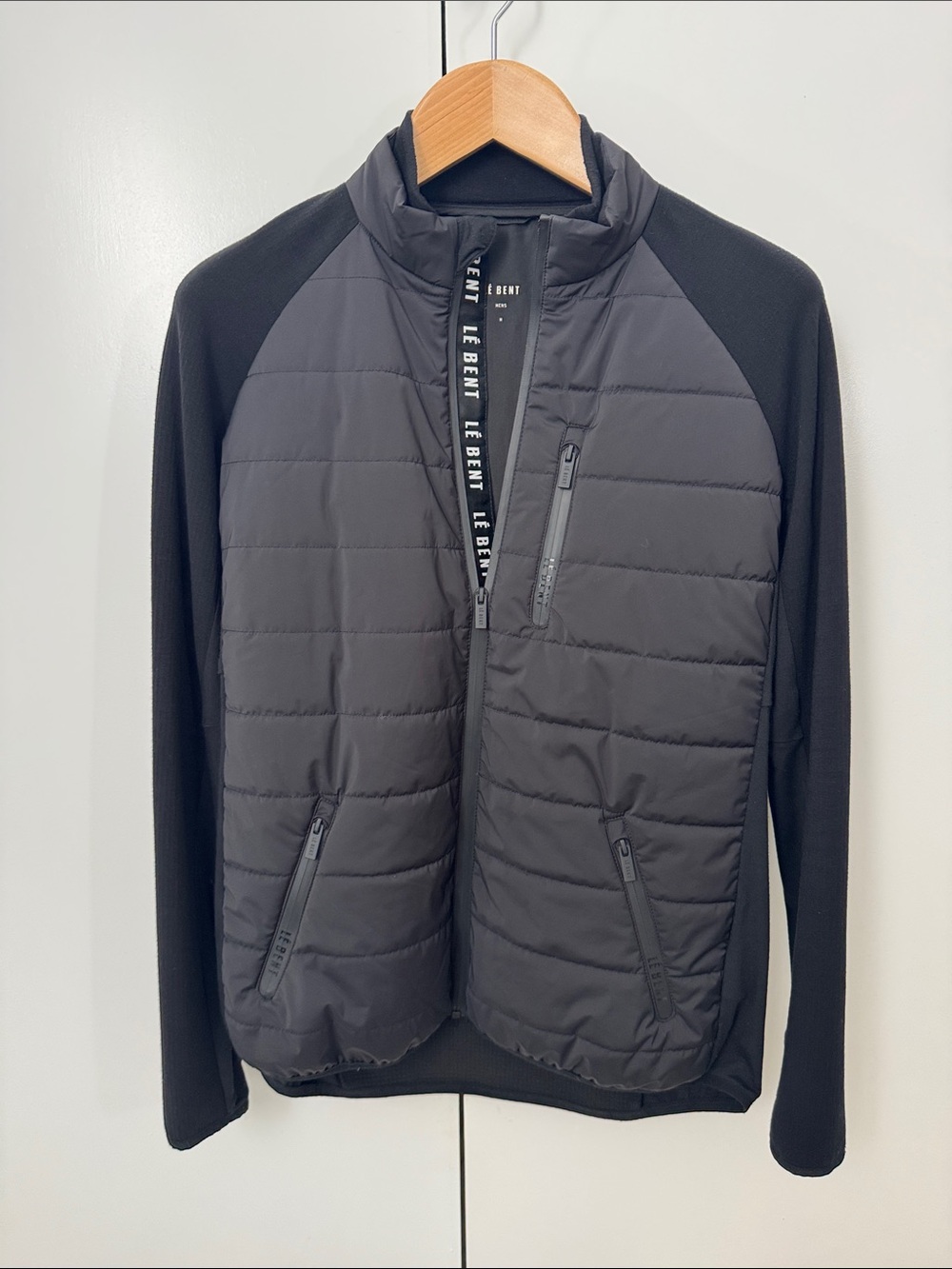 Le Bent Pramecou Wool Insulated Hybrid Jacket Men’s Medium Black Lightweight